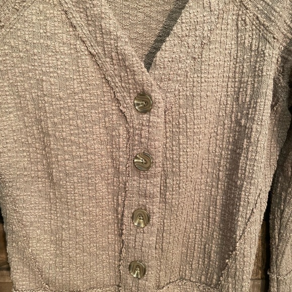 Vince Camuto Taupe Textured Cardigan - Picture 4 of 7